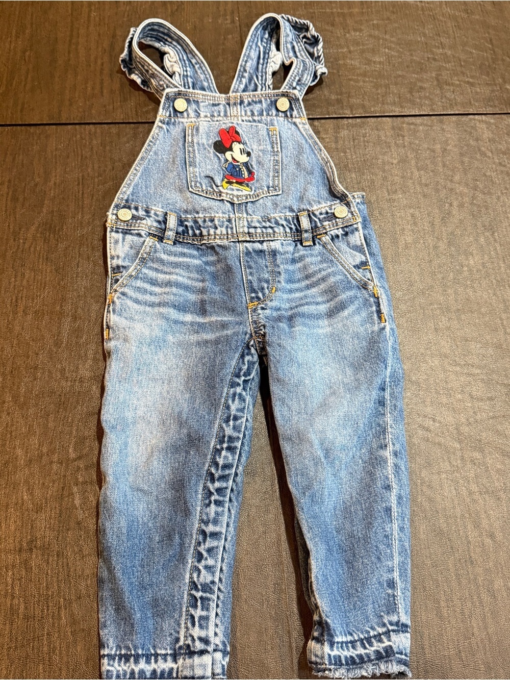 Baby Gap Kids Disney Minnie Mouse Denim Overalls Sz 3 Years